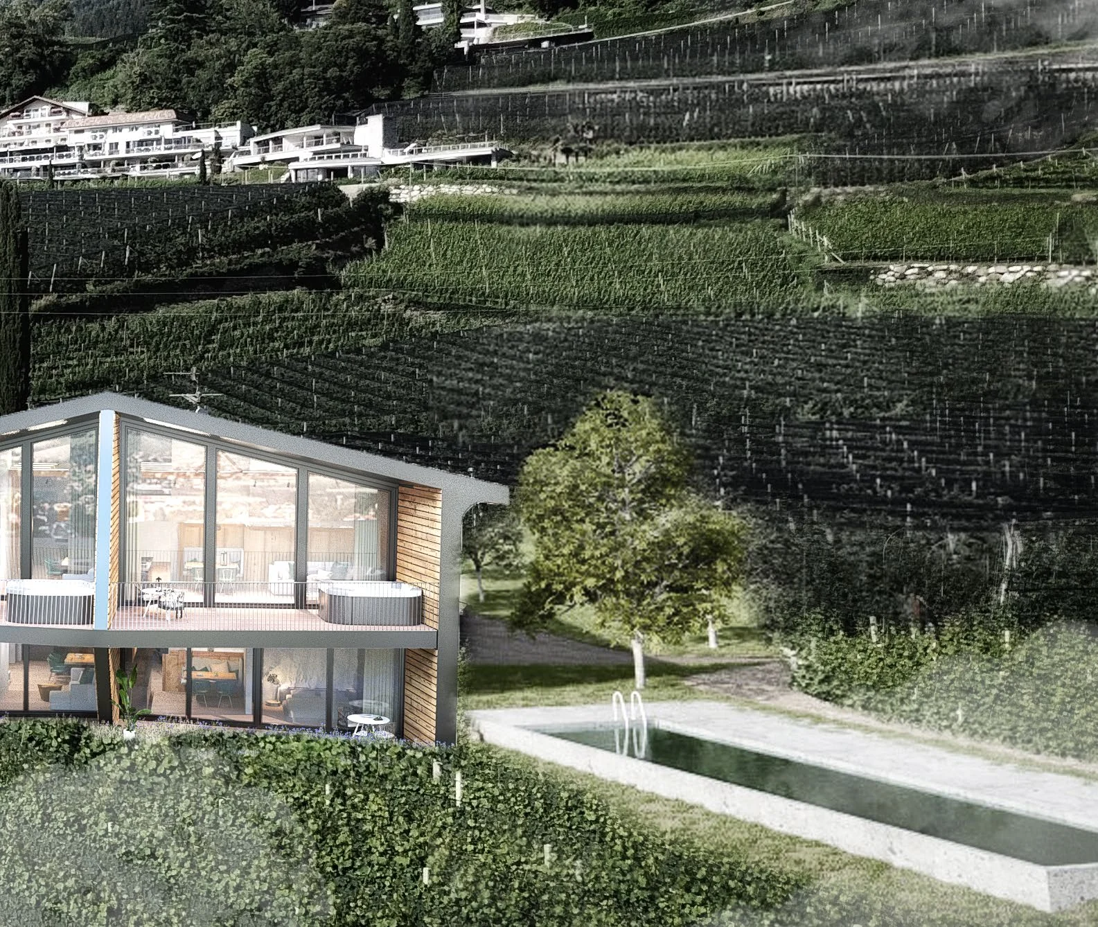 Hillside Residence — Spatial Concept detail